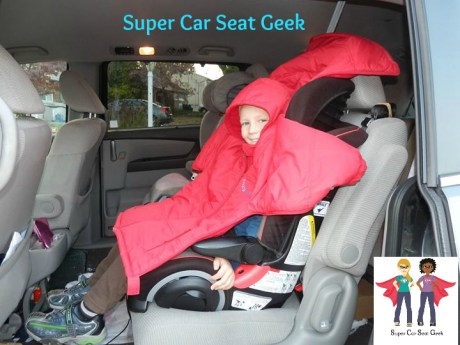 Image The back of the jacket simply "flops" over the top of the car seat and the front of the jacket keeps your child nice & warm.