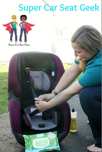 Baby wipes are also safe to use according to most manufacturers. (We find that H*ggies or P*ampers usually work well.)