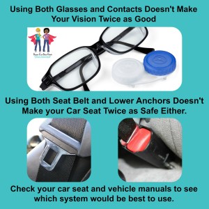 It's a common belief that if one is good, both must be twice as good!  But this is not the case. In fact, with all but 2  car seats at this time, using both seat belt and lower anchors is strictly prohibited and is dangerous.   The system that is best to use will depend on your car seat, your child's size and the seating location in your vehicle.  Check your manuals to see which system you're allowed to use.  If either is acceptable, choose the one which gives you the best installation.  