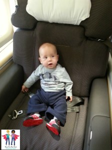 Sabastian on a plane no seat